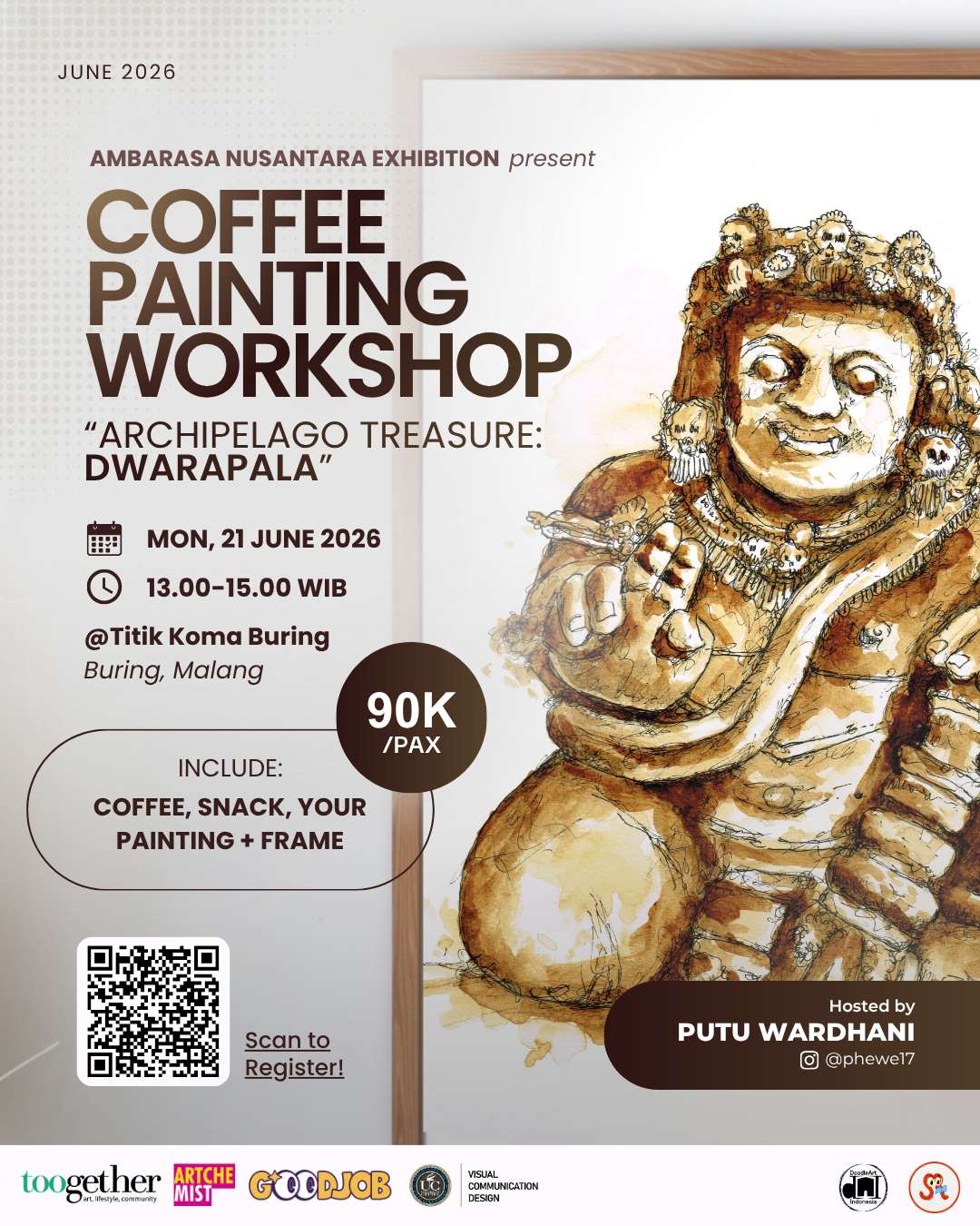 COFFEE PAINTING WORKSHOP “Archipelago Treasure: Dwarapala”